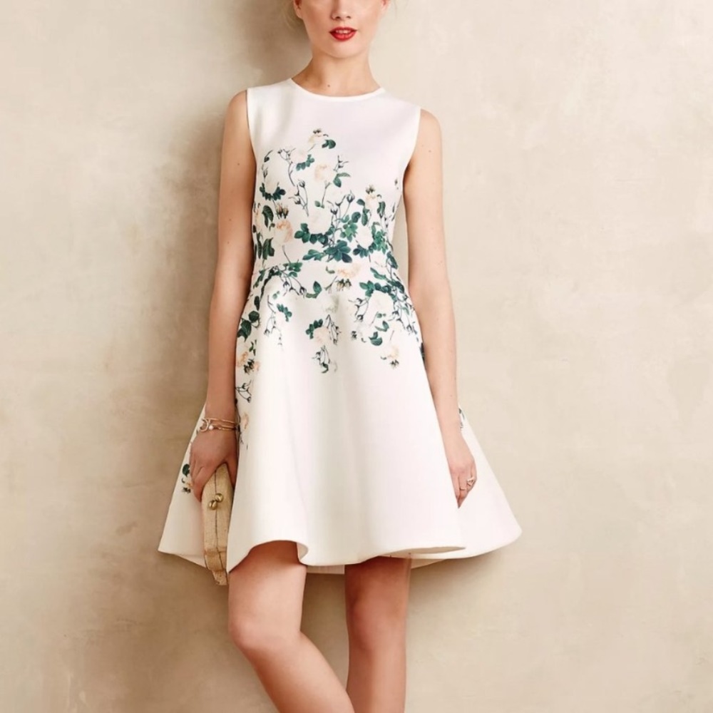 Anthropologie Erin Featherston Sweetheart Roses Dress 6